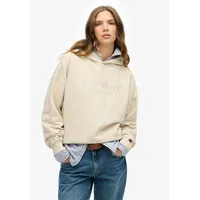 Superdry Venue Metallic Relaxed Kapuzenpullover - Pumice Stone Beige