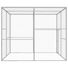 vidaXL Katzenkäfig 300 x 300 x 250 cm silber