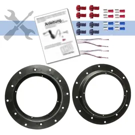 EHO JBL Stage1 61F Lautsprecher mit Einbauset passend für VW Volkswagen Caddy ab 2003 Türen vorne 400 W 165mm 2 Wege Koax