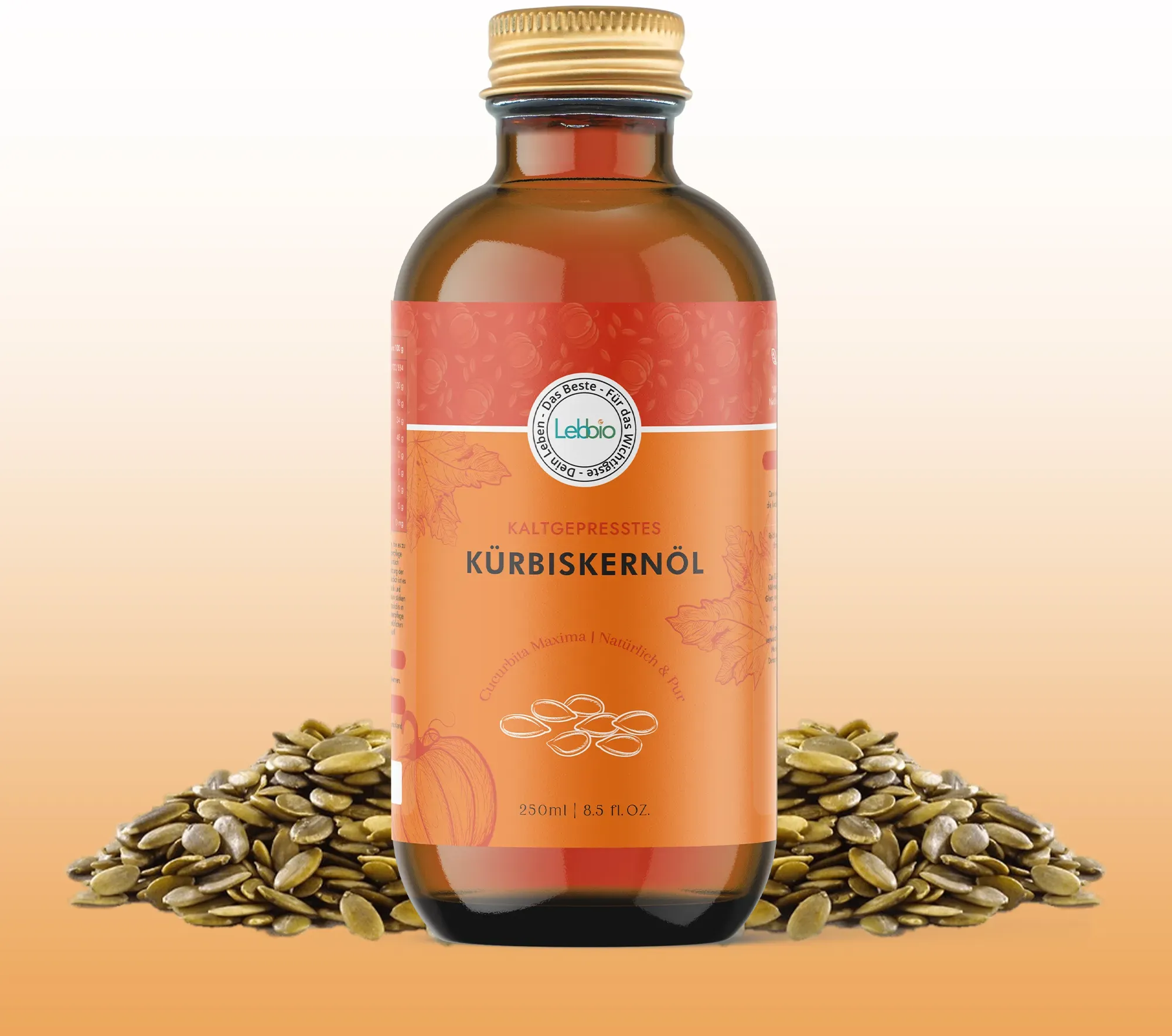 Lebbio – Kürbiskernöl – 100% natürlich & kaltgepresst - 250ml