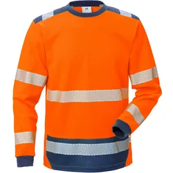 Warnschutz Langarmshirt "7724 THV" Stiby UV-Schutz - XS - orange/marine