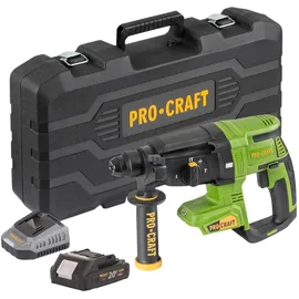 PROCRAFT PHA40bb-c Akku Bohrhammer 20 V 2,6 J inkl. 1x Akku 2,0 Ah + Ladegerät + Koffer