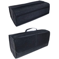 Filz Kofferraumtasche Werkzeugtasche mit Klett 48 x 15,5 x 25,5 cm NEU (Schwarz)