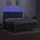 vidaXL Boxspringbett mit Matratze & LED Dunkelgrau 160x200 cm Stoff