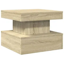 vidaXL Couchtisch mit LED-Leuchten Sonoma Eiche 50 x 50 x 40 cm