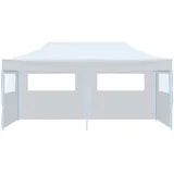 vidaXL Pop-Up Partyzelt 3 x 6 m inkl. Seitenteile weiß