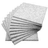 Novzep 3D Wandpaneel 12 Stück Akustikplatten selbstklebend, Schallabsorbierende Wandtattoo, hohe Dichte, 30×30 cm, ideal für Studio, Büro & Heimgebrauch grau