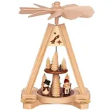 Teelichthalter Tischpyramide 2-stöckig  (Ø x H: 18 cm x 24 m, Helles Holz, Holz)