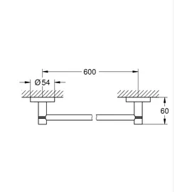 Grohe Start Badetuchhalter Schwarz Matt 411782430