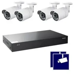 Indexa 26576 NVR Set Netzwerk-Videorecorder NVR408-PoE 4x IP-Kamera NWB6230F NWA44 SET NWA44SET