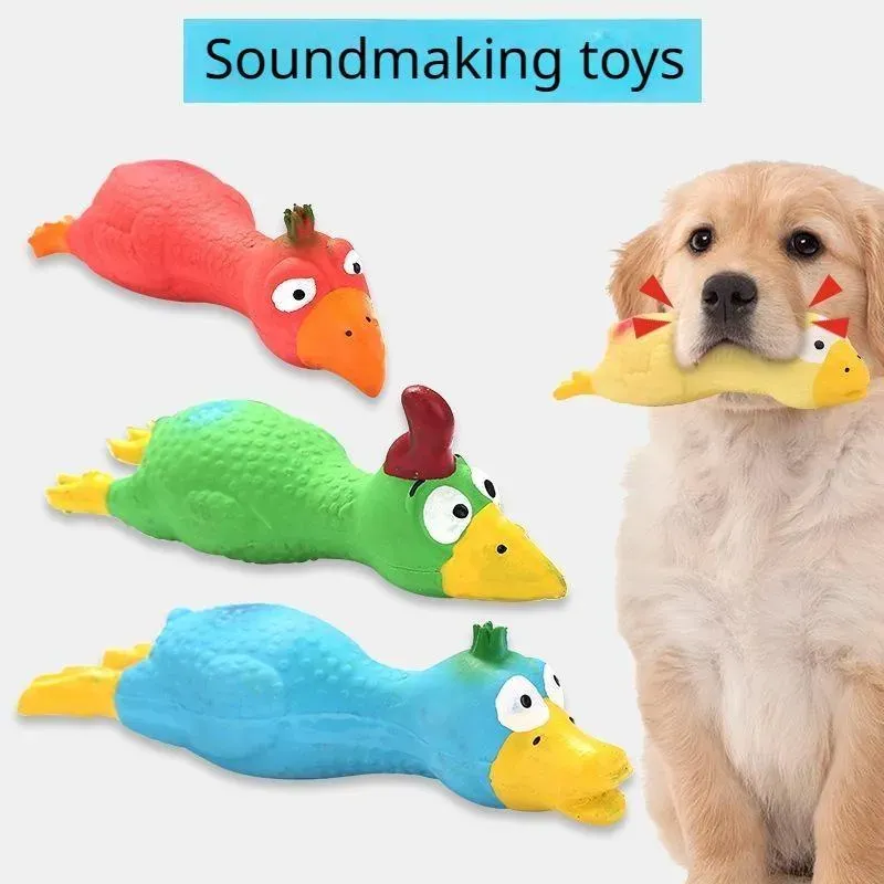 1PCS Haustier Hund Spielzeug Latex Spielzeug Lustige Squeeze Sound Spielzeug Schreiendes Huhn Haustier Liefert