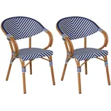 Mobili Rebecca Gartenstuhl 57 x 57 x 84 cm blau 2 St.