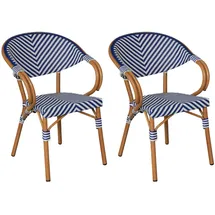 Mobili Rebecca Gartenstuhl 57 x 57 x 84 cm blau 2 St.