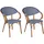 Mobili Rebecca Gartenstuhl 57 x 57 x 84 cm blau 2 St.