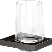 Keuco Edition 11 Glashalter 11150359000 mit Echtkristallglas, Titanschwarz gebürstet