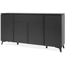 furn.design Sideboard, Grau, Holzwerkstoff, Nachbildung, 3 Fächer, eckig, 177x92x40 cm, Wohnzimmer, Kommoden & Sideboards, Sideboards