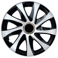 NRM Radkappen Drift Extra, 16 in Zoll, (4-St) Radkappen Drift Extra 16 Zoll 4er Set schwarz|weiß