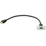 Kindermann HDMI Anschlussblende 50 x 50 mm 5 m Schwarz