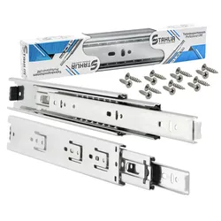 ID Dinkel Schubladenschienen 20 STÜCK VOLLAUSZUG Rollenauszug Teleskopschiene Schubladenauszug H 45 L 400 mm