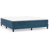 vidaXL Boxspringbett Dunkelblau 180x200 cm Samt1369861