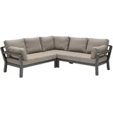 LC Garden Avena Speiseloungeset 3-tlg. Anthrazit/Braun - Grau