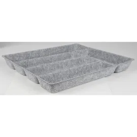 Buri Schubladeneinsatz Filz Schubladeneinsatz Grau Organizer Grau Kiste Korb Regale Box grau