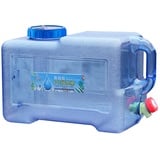 Pomurom Wasserkanister mit Hahn, 5/8L Plastik Wasserbehälter mit Griffen, Trinkwasserkanister, Tragbarer Behälter für Trinkwasser, Wassertank für Camping Wandern Picknick Wohnwagen Reisen