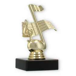 Pokal Kunststofffigur Note gold auf schwarzem Marmorsockel 12,3cm