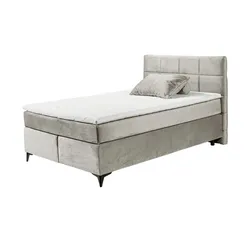 Boxspringbett  Navarra ¦ grau ¦ Maße (cm): B: 143 H: 113