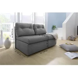 luma-home Schlafsofa Mikrofaser 2-Sitzer Grau