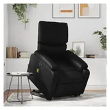 vidaXL Massagesessel mit Aufstehhilfe Elektrisch Kunstleder 99 x 99 x 0 cm Schwarz
