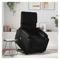 vidaXL Massagesessel mit Aufstehhilfe Elektrisch Kunstleder 99 x 99 x 0 cm Schwarz