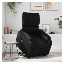 vidaXL Massagesessel mit Aufstehhilfe Elektrisch Kunstleder 99 x 99 x 0 cm Schwarz