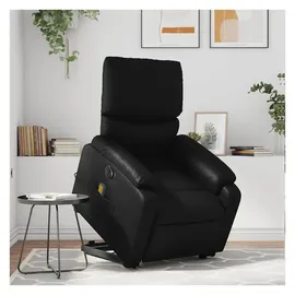 vidaXL Massagesessel mit Aufstehhilfe Elektrisch Kunstleder 99 x 99 x 0 cm Schwarz