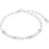 s.Oliver Damen Fußkette 2039729 Edelstahl mit Süßwasserzuchtperle
