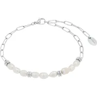 s.Oliver Damen Fußkette 2039729 Edelstahl mit Süßwasserzuchtperle