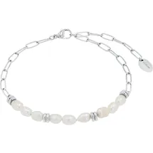 s.Oliver Damen Fußkette 2039729 Edelstahl mit Süßwasserzuchtperle