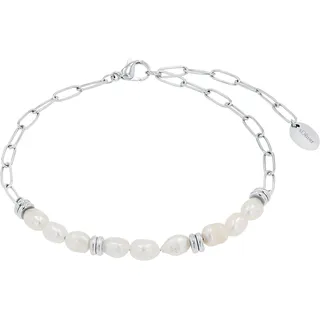 s.Oliver Damen Fußkette 2039729 Edelstahl mit Süßwasserzuchtperle