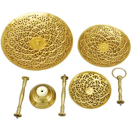 Marrakesch Orient & Mediterran Interior Orientalische Etagere Cupcake Ständer Aghdas Gold - 50 x 30cm