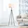 Homcom Stehlampe E27 Stahl Polyester 37 x 37 x 152cm Schwarz Weiß