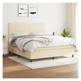 vidaXL Boxspringbett 160 x 200 cm Creme