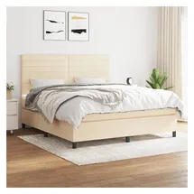 vidaXL Boxspringbett 160 x 200 cm Creme