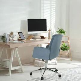 HJH Office SOLAO CORD Stoff Blau
