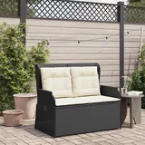 Vidaxl Gartenbank Schwarz Poly-rattan