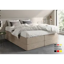 home collective Boxspringbett 160 x 200 cm H3 Beige