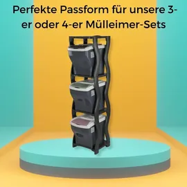 GarPet Lagerregal Kunststoff 3 und 4 schwarz