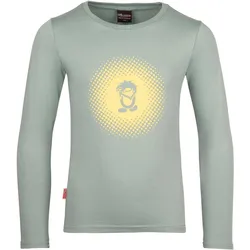 Mädchen Longsleeve Pointillism Gletschergrün/Limonade Waldgrün|säuregelb 96-102cm 3-4J