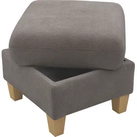 Home Affaire Polsterhocker Glendale mit Stauraum 58 x 48 x 58 cm Braun