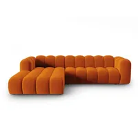Micadoni Ecksofa Lupine, modular 4-Sitzer orange