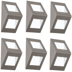 6er Set LED Außen Leuchten Haus Wand Beleuchtungen Hof Up Down Strahler Lampen Lichter